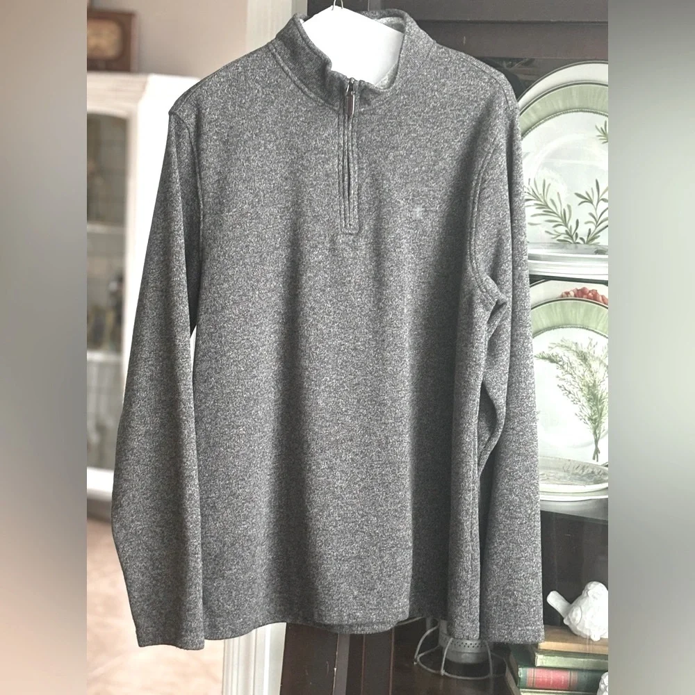 IZOD 1/4 Zip Grey Pullover Jacket. Men’s XLT. Neutral | Casual | Classic EUC